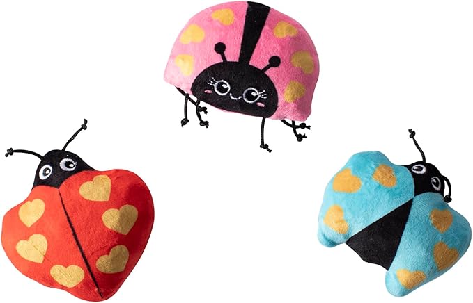 Fringe Studio Plush Dog Toy, Buggy for You, Small 3 Piece Set, Pet Shop Collection (662028)