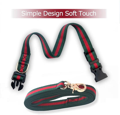 Elegant Luxury Dog Collar and Leash Set, Soft Pet Collars and Leashes for Small Dogs