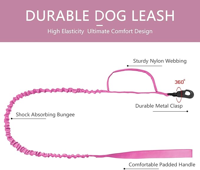 DAGANXI Tactical Dog Collar, Adjustable Military Training Nylon Dog Collar with Control Handle and Heavy Metal Buckle for Medium and Large Dogs, with Patches and Airtags Case (M, Pink-Set)