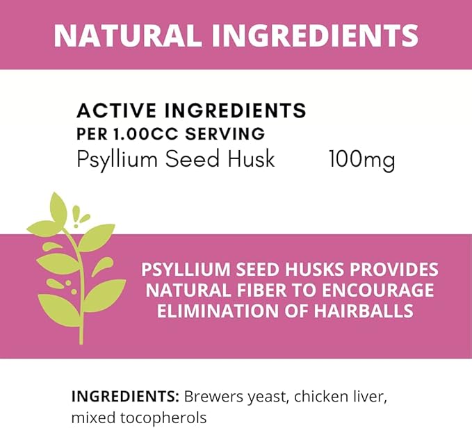 Under The Weather Hairball Supplement | Vet Formulated Hairball Remedy for Cats | Supports and Aids Normal & Natural Elimination of Hairballs in Adult Cats (Powder) - 60 Day Supply, 120 Scoops