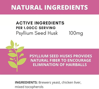 Under The Weather Hairball Supplement | Vet Formulated Hairball Remedy for Cats | Supports and Aids Normal & Natural Elimination of Hairballs in Adult Cats (Powder) - 60 Day Supply, 120 Scoops