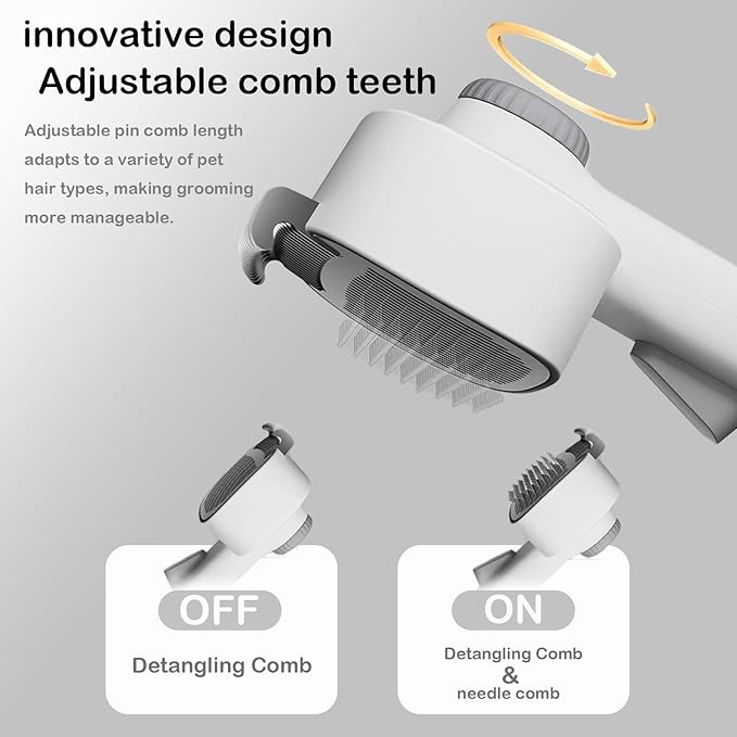 LGYJQTCMG 2-in-1 Pet Deshedding Brush Cat Dematting Comb for Indoor Cats and Dogs Comb for Shedding Long & Short Hair Gentle Massage Grooming Tool Easy to Remove Loose Undercoat,Matted Fur & Tangles