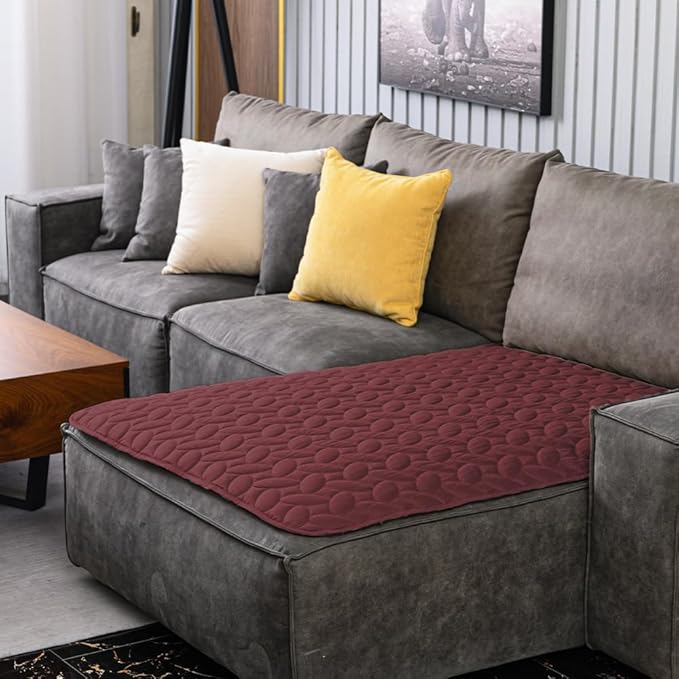 Ameritex Pet Bed Cover Dog Bed Blanket for Sofa and Furniture Waterproof New Pattern Design (40x50 Inch, Burgundy)