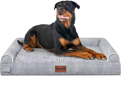 Large Dog Bed Orthopedic Washable: Beds Bolster XL Bed Big XLarge Dogs Memory Foam Sofa Couch Waterproof Removable Cover