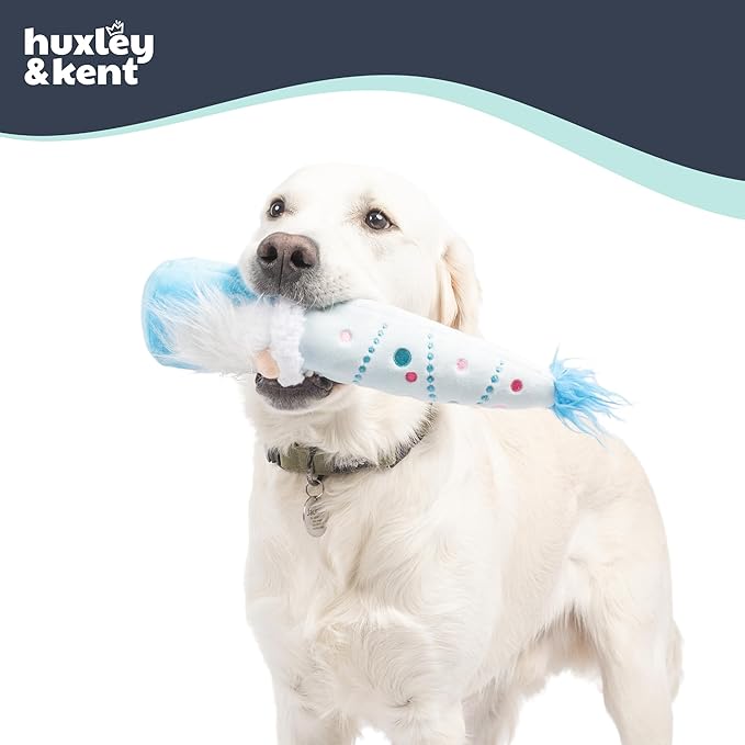 Huxley & Kent Funny Dog Toy w/Squeaker – Holiday Power Plush Squeaky Dog Toys for Small, Medium & Large Dogs – Soft Stuffed Animal for Indoor Play & Fetch - Fetchies® Winter Wonder Gnome, One Size