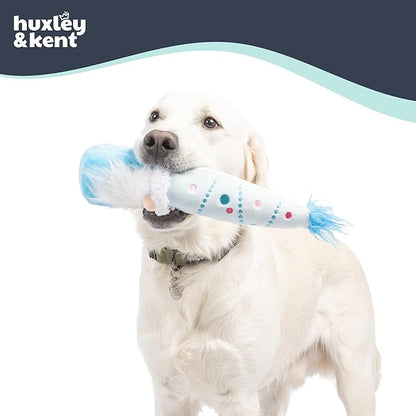 Huxley & Kent Funny Dog Toy w/Squeaker – Holiday Power Plush Squeaky Dog Toys for Small, Medium & Large Dogs – Soft Stuffed Animal for Indoor Play & Fetch - Fetchies® Winter Wonder Gnome, One Size