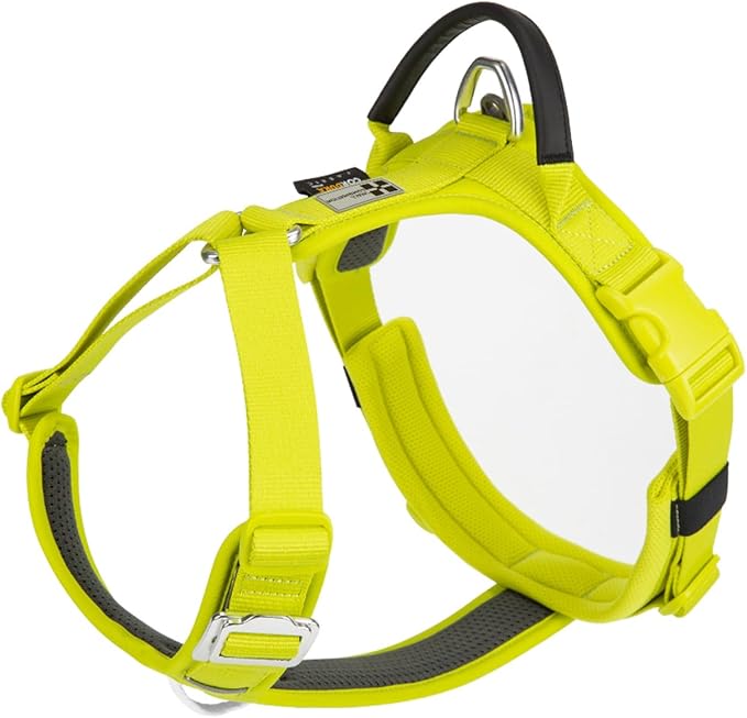 Adjustable Dog Harness with Handle, Padded Comfort,Small, Medium and Large Dogs (Lemon Yellow, XL)