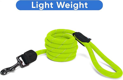 Pawtitas 6FT Training Dog Leash Durable Small Rope Leash for Dogs Premium Quality Heavy Duty Rope Lead Strong and Comfortable - Green Puppy Leash