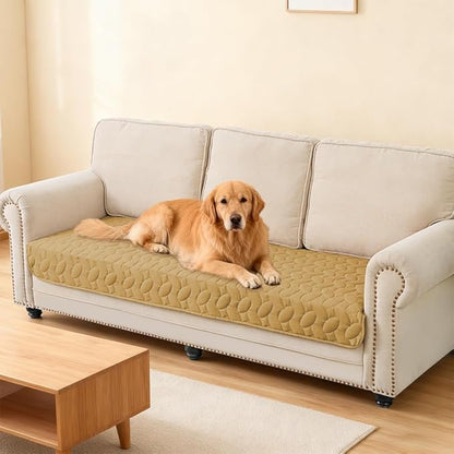 Ameritex Waterproof Pet Bed Cover Anti-Slip Dog Bed Blanket for Sofa and Furniture Waterproof New Pattern Design (Sand, 30x53 Inch (Pack of 1))