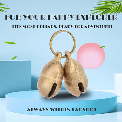 kcrygogo Brass Bell for Medium/Large Dogs Loud & Clear Bells for Collar/Leash Bell Tracker Noise Maker Anti-lost Bell(4pcs)