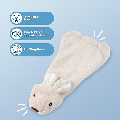 Best Pet Supplies Squeaky Dog Toys with Soft Durable Fabric for Small, Medium and Large Pets Interactive Toy for Indoor Play, Supports Active Biting and Play - Hare, Pig, Medium