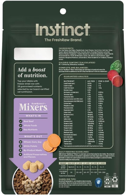 Instinct Raw Boost Mixers Multivitamin for Adult Dogs Freeze-Dried Food Topper, 5.5 oz. Bag