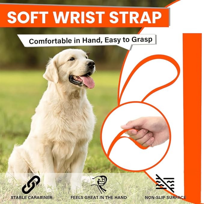 Waterproof Dog Leash 10ft, 16ft, 30ft, 50ft PVC Recall Long Line Dog Leash Beach Swimming Tracking Training Dogs Lead for Pet, Medium and Large Dogs