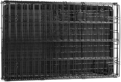 Amazon Basics - Durable, Foldable Metal Wire Dog Crate with Tray, Single Door, 30 x 19 x 21 in, Black