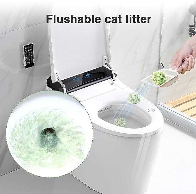DI BI GRAMAS Cat Litter 12LB/2 Packs Dust-Free Clumping Tofu Cat Litter Quickly Absorb Odors Toilet Can Flush Into The Toilet Pure Natural tofu cat Litter (Green Tea)