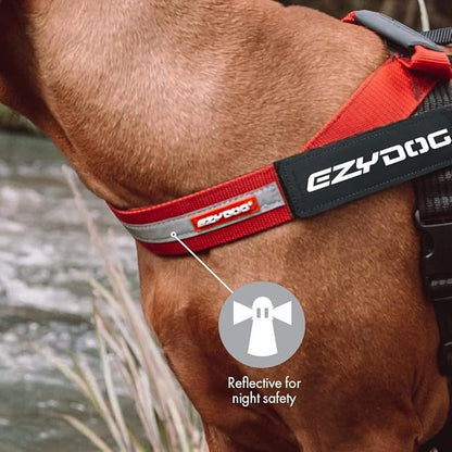 EzyDog Express Dog Harness - Adjustable Dog Harness for Large, Medium, and Small Dogs with Padded Ergonomic Anti-Chafing Design, Grip Handle, & Easy Side Buckle (Green Camo, S)