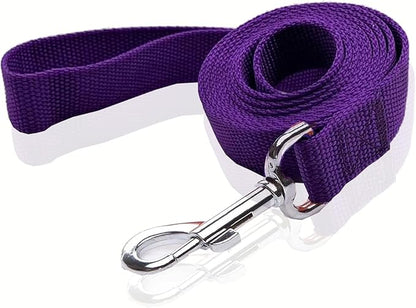 Nylon Dog Leash 8 Feet Long, Walking Training Dog Leashes for Medium Large Dogs