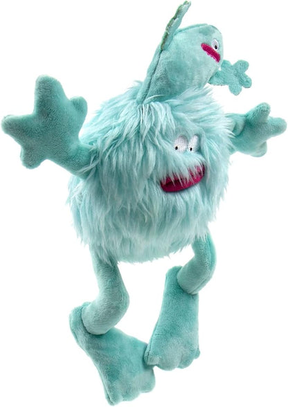 goDog PlayClean Germs Squeaky Plush Dog Toy with Odor-Eliminating Essential Oils, Chew Guard Technology - Seafoam, Large