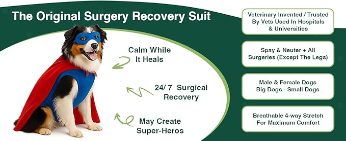 SurgiSnuggly Veterinary Invented Dog Surgical Recovery Suit for Female Spay or Male Dogs, Neuters Onesie,Cone Alternative,The Onesie Bodysuit for After Surgery Small, Medium, Large Dogs Pink MS