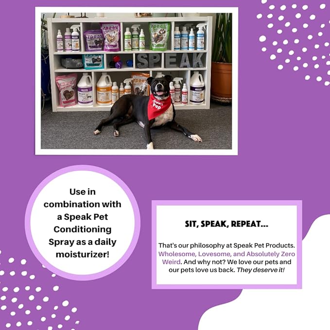 Speak Pet Products Natural Dog Shampoo with Pump, Calming Lavender, 1 Gallon