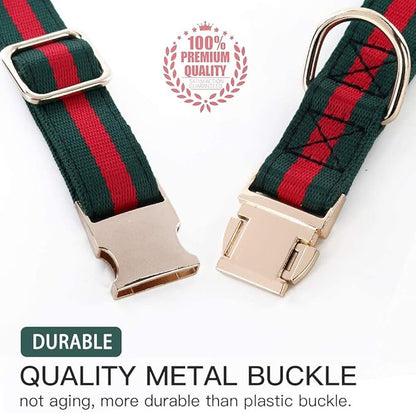 Premium Dog Collar, Cute Dog Collars Luxury Style, Durable Pet Collars with Metal Buckle Safety for Big Dogs