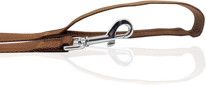 Nylon Dog Leash 16 Feet Long, Walking Training Dog Leashes for Medium Large Dogs(1" X 16 ft, Brown)