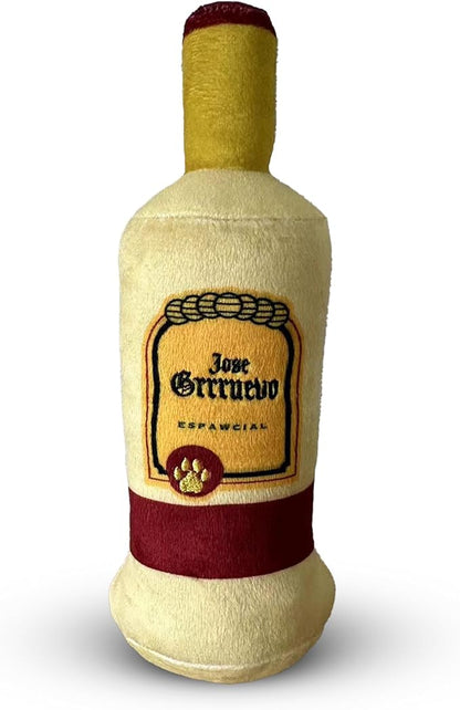Chomp Haus Jose Grrruevo – Luxurious Plush Dog Toy with Squeaker, Premium Fabric, Embroidered Details, Designer-Inspired Chew Toy, Fun Gift for Small to Medium Dogs & Dog Lovers