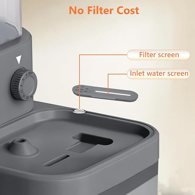 GOYJOY Smart Pet Water Fountain,Filterless Cat Water Fountain No Filter,3L/102oz Ultra Silent Cat Fountain, Separation Design