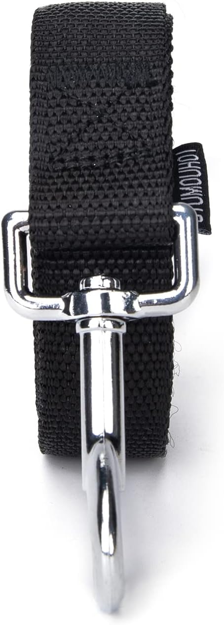 Siumouhoi Strong Durable Nylon 10ft Long Dog Training Leash, Traction Rope, 1 Inch Wide, for Small and Medium Dog (Black, 10 Feet)