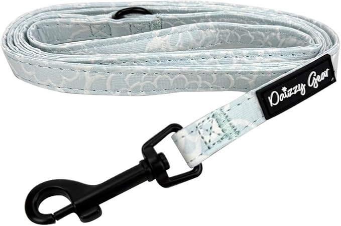 Large Dog Collar and Harness Set – No Pull, All-Weather, Breathable Harness & Leash Set with Collar, Bandana, Sailor Bow & Poop Bag Holder – Adjustable & Soft - Divine Petals on Jacquard Fabric