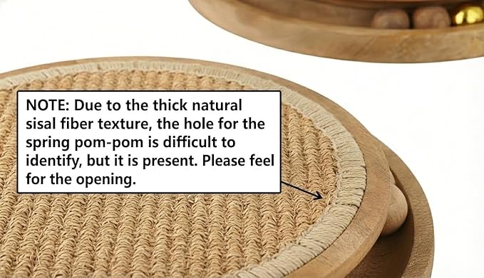 Interactive Cat Toy Natural Sisal Cat Scratcher Toys with Interactive Play Balls – Indoor Cat Scratch Pad for Furniture Protection, Exercise & Stress Relief