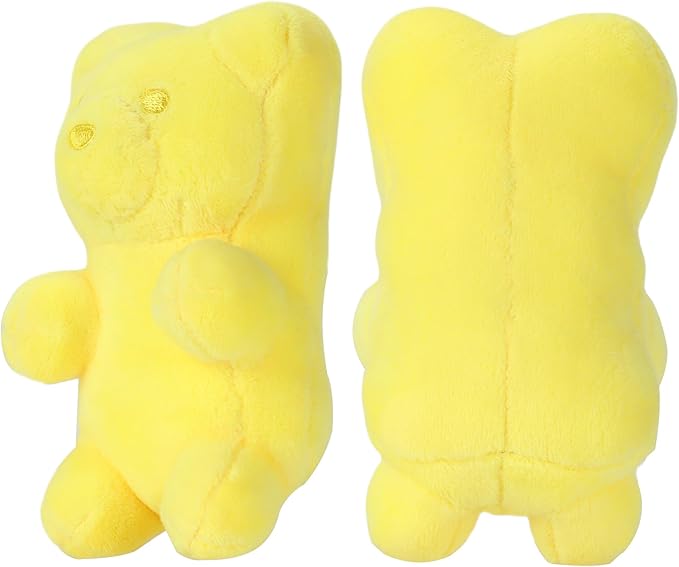 Chomp Haus Gummy Bear – Luxurious Plush Dog Toy with Squeaker, Premium Fabric, Embroidered Details, Designer-Inspired Chew Toy, Fun Gift for Small to Medium Dogs & Dog Lovers