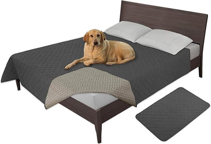 Easy-Going 100% Waterproof Dog Bed Cover, Non-Slip Pet Blanket for Furniture, Washable Couch Cover, Repleasement Sofa Cover (52X82 in,Dark Gray)