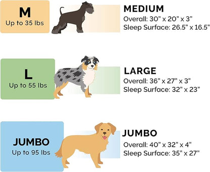 Furhaven Cooling Gel Dog Bed for Medium/Small Dogs w/ Removable Bolsters & Washable Cover, For Dogs Up to 35 lbs - Pinsonic Quilted Paw L Shaped Chaise - Bluestone, Medium