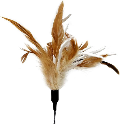 TTcat 3 PCS 22.8” Extra Long Cat Wand Toys Natural Feather Teaser Stick Toys,Interactive Toys for Indoor Cat and Kitten.