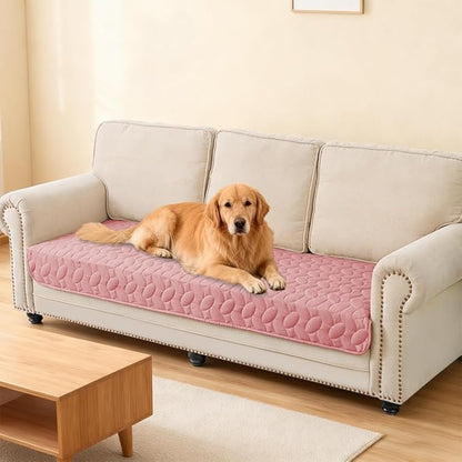 Ameritex Waterproof Pet Bed Cover Anti-Slip Dog Bed Blanket for Sofa and Furniture Waterproof New Pattern Design (Pink, 30x53 Inch (Pack of 1))