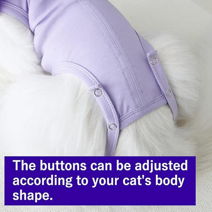 Cat Recovery Suit for Abdominal Wounds and Skin Diseases,Breathable Surgical Recovery Shirt After Surgery Wear Anti Licking Wounds,E-Collar Alternative for Female Cats Kitten(RSC01-green-s)