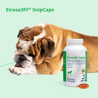 Eicosa3FF SnipCaps Omega 3 Free Fatty Acid Capsules for Dogs - Large, 120 ct