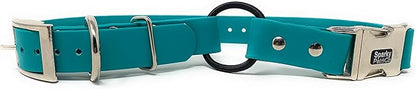 Sparky Pet Co - Zeus ECollar Replacement Strap - Bungee Loop Dog Collar - Waterproof Biothane - Adjustable - Double Buckle - Quick Snap Metal Clasp - for Invisible Fence Systems 1"x 30" (Teal)