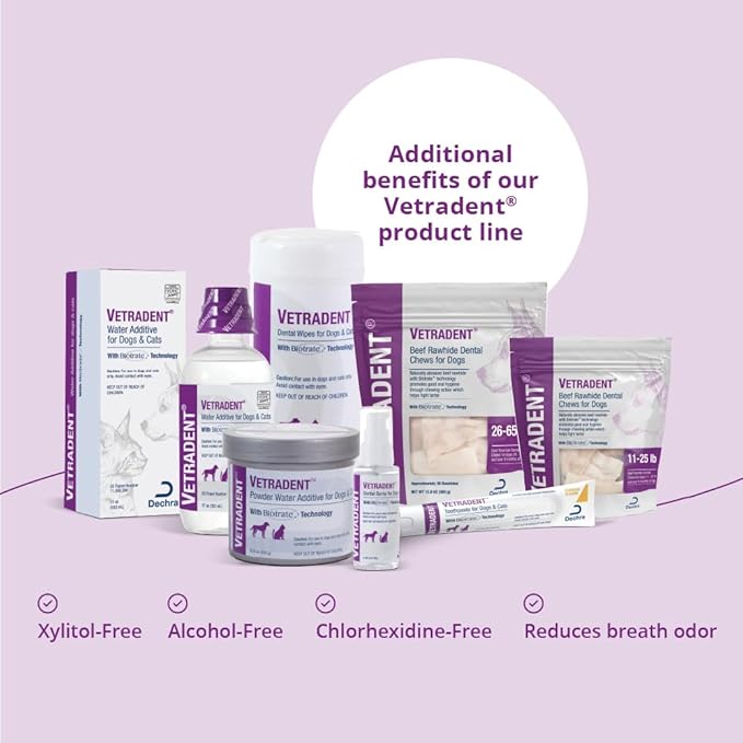 Vetradent Dental Wipes, 60 ct