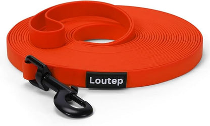 Waterproof Dog Leash 10ft, 16ft, 30ft, 50ft PVC Recall Long Line Dog Leash Beach Swimming Tracking Training Dogs Lead for Pet, Medium and Large Dogs