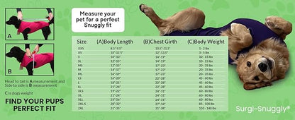 SurgiSnuggly Veterinary Invented Dog Surgery Recovery Suit for Female and Male Dogs,Spay,Neuter Dog Cone Onesie, Surgical Recovery Bodysuit for After Surgery Small,Medium,Large Dogs BB LS