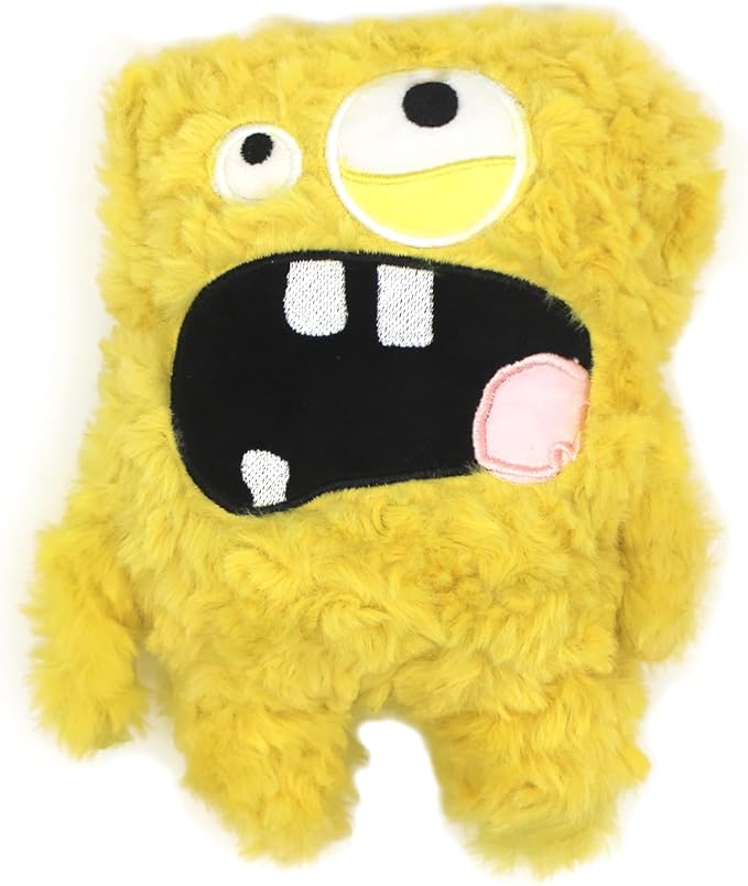 HUGEME Squeaky Dog Toy, Plush Stuffed Dog Toy Keep Them Busy Tug of War Dog Chew Toy for Small Medium Large Dogs (Yellow)