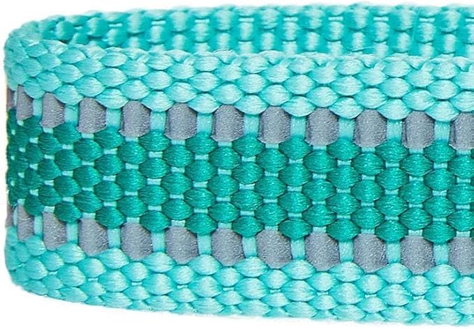 Blueberry Pet Essentials Reflective Adjustable Safety Nylon Dog Collars Medium Size | Reflective Minty Green Dog Collar for Girl and Boy Dogs