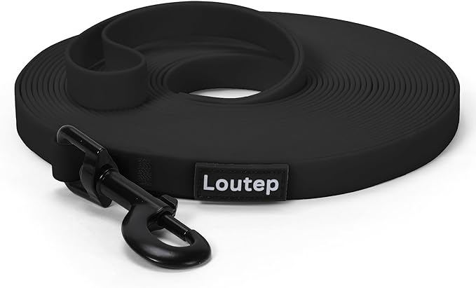 Waterproof Dog Leash 10ft, 16ft, 30ft, 50ft PVC Recall Long Line Dog Leash Beach Swimming Tracking Training Dogs Lead for Pet, Medium and Large Dogs