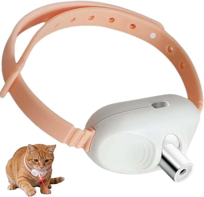 Walfront Interactive Cat Toy - USB Rechargeable Red Dot Chase Toy for Indoor Cats, Adjustable Height 9.1–13.4in, 2 Modes, Fun for Adult Cats