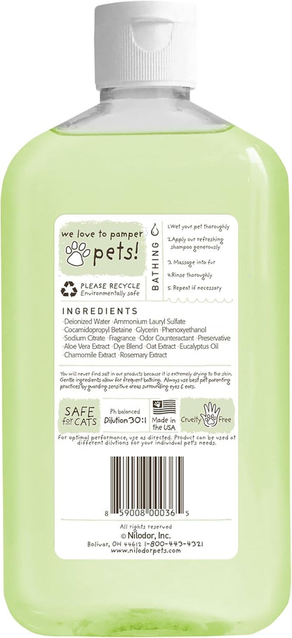 Bobbi Panter Refreshing Dog Shampoo - Hydrates & Soothes Skin & Fur, Minimizes Itching & Dander, Eucalyptus Mint Scent, 30:1 Concentrated Formula, Made in USA, 14 oz. (Case of 12)