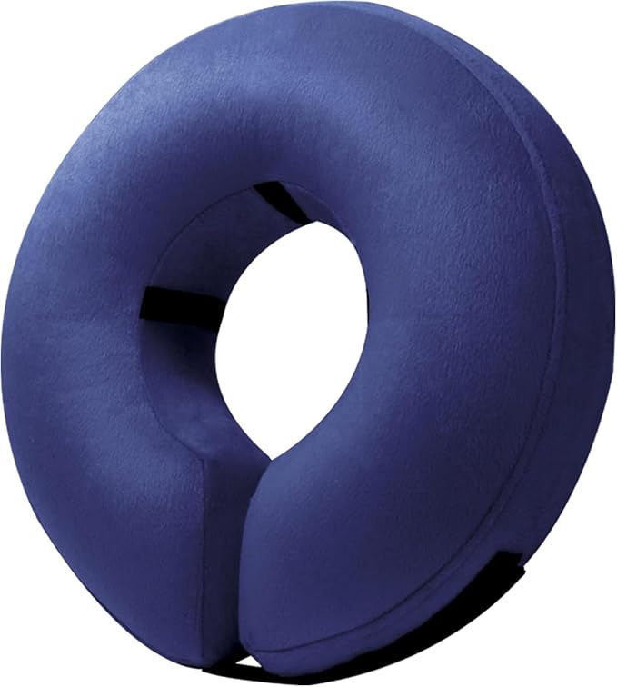 BENCMATE Inflatable Dog Cone Collar Alternative, Soft Dog Cone for Small Medium Large Dogs and Cats, Neck Recovery ECollar Donut Collar After Surgery (XXLarge, Navy Blue)