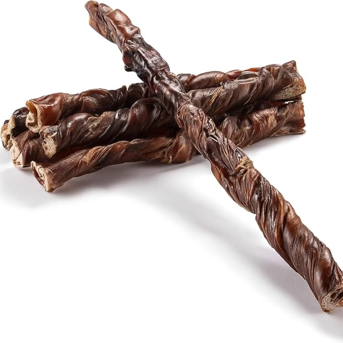 Jack&Pup 12" Bully Twists | Odor Free Bully Sticks for Dogs | Single Ingredient Dog Chew Sticks for Light Chewers | All Dog Breeds (15 Ct)