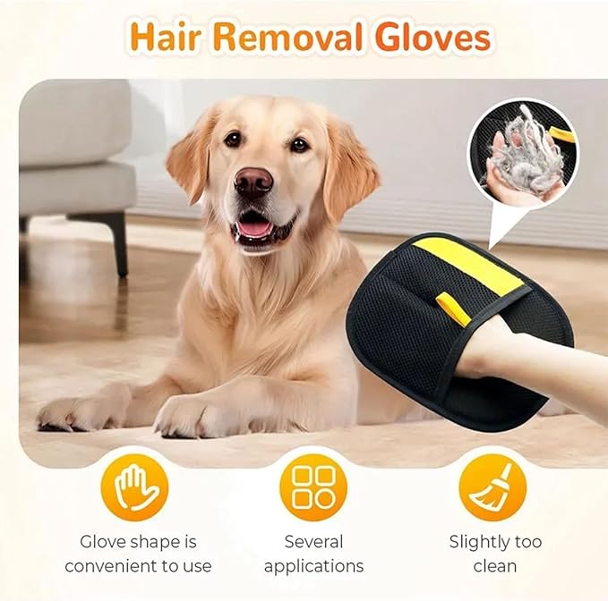 SMORBRID Magic Brush Pet Hair Remover, Electrostatic Pet Hair Removal Glove for Cats & Dogs Hair Remover for Couch, Furniture, Carpet, Curtain, Upgraded Animal Fur Removal Tool Cat Grooming Gloves
